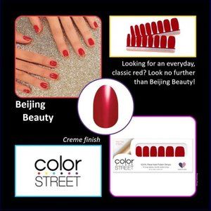Color Street, Beijing Beauty, classic red nail - Hard to find color~